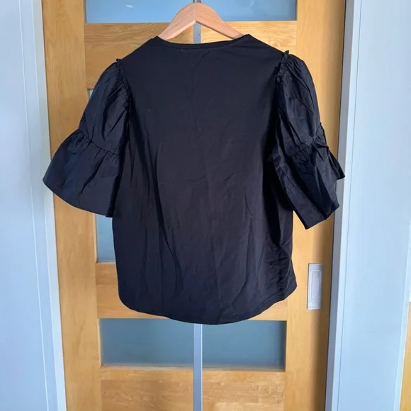 Bailey 44 Black Ruffle Sleeve Blouse - Picture 5 of 6